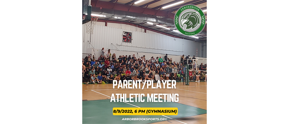 Player/Parent Meeting August 8th, 6 pm